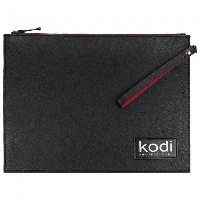 Kodi Professional Black Flat Cosmetic Bag 24х33 cm